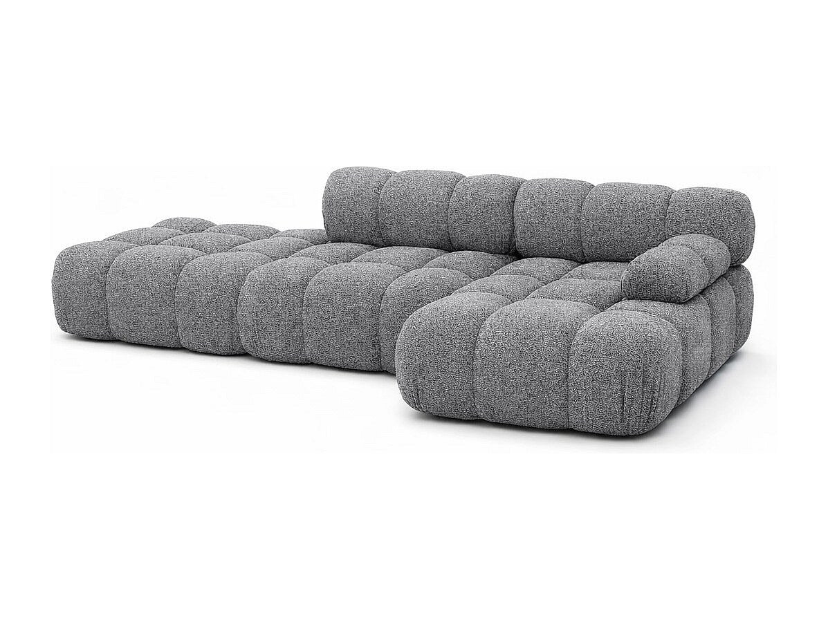 Pouf pour canapé modulable gris tissu
