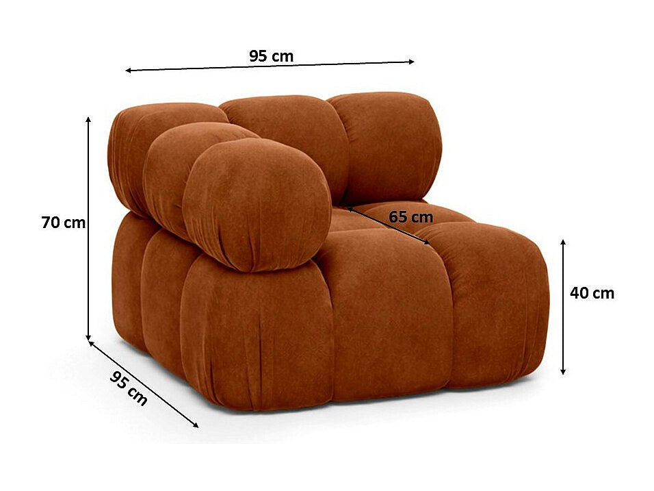 Canapé modulable marron tissu