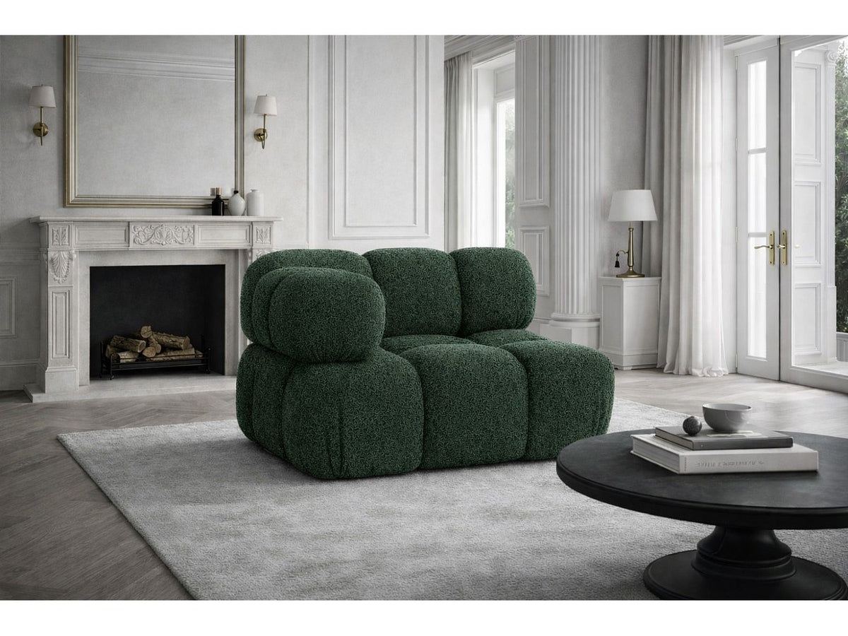 Canapé modulable vert tissu