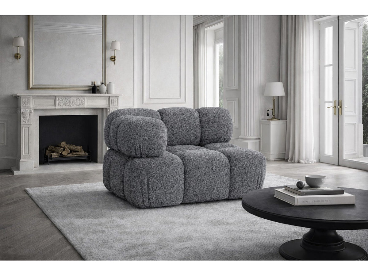 Canapé modulable gris tissu