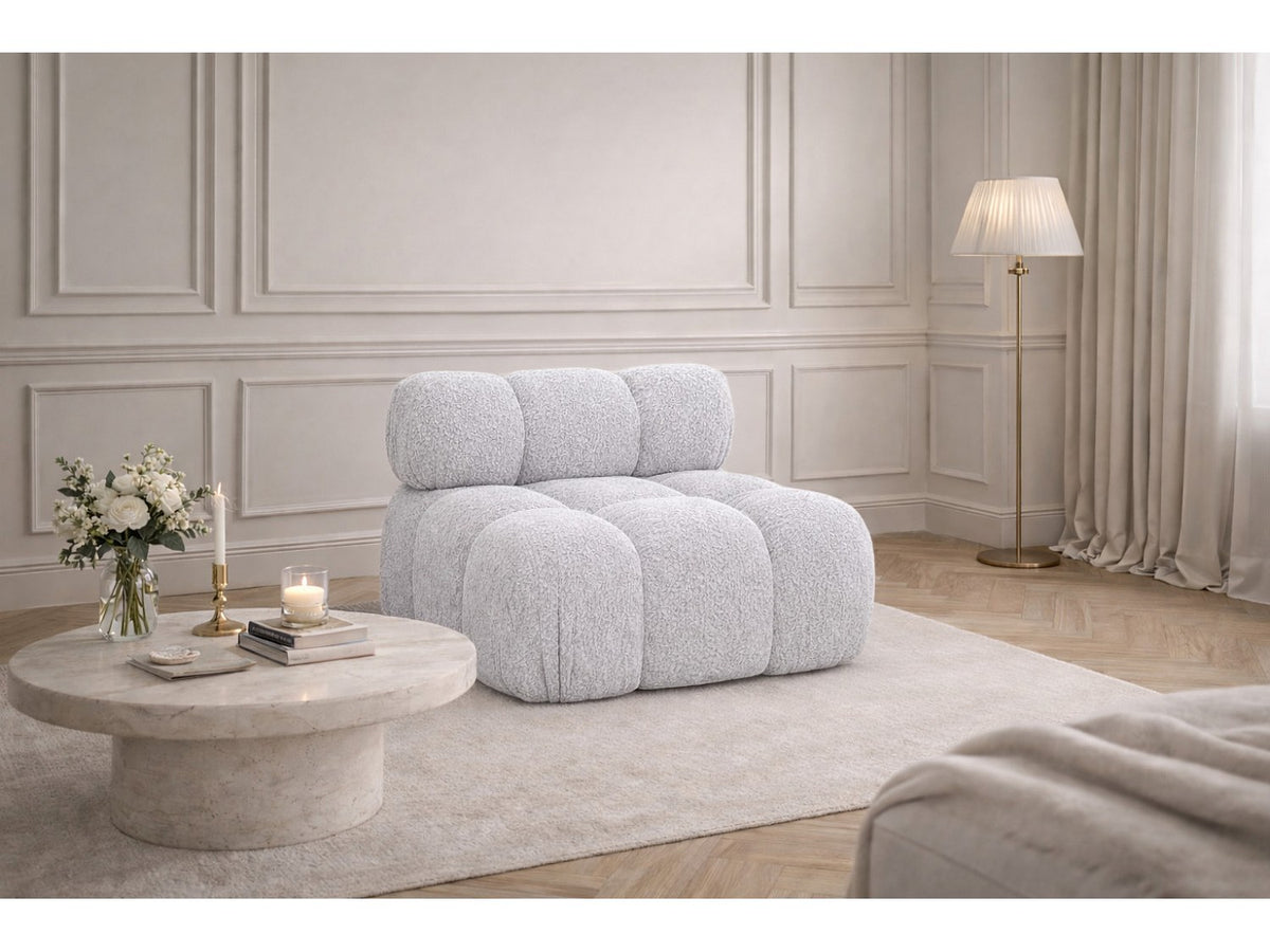 Canapé modulable gris tissu