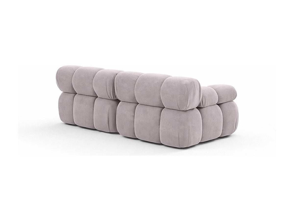 Canapé modulable 2 places gris tissu