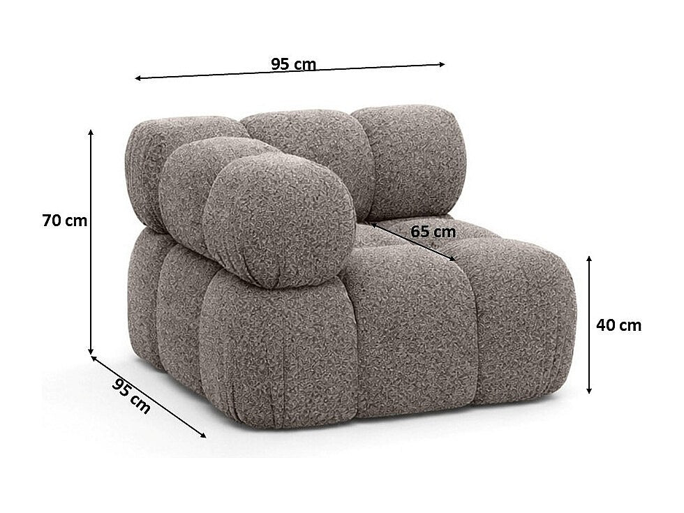 Canapé modulable marron tissu
