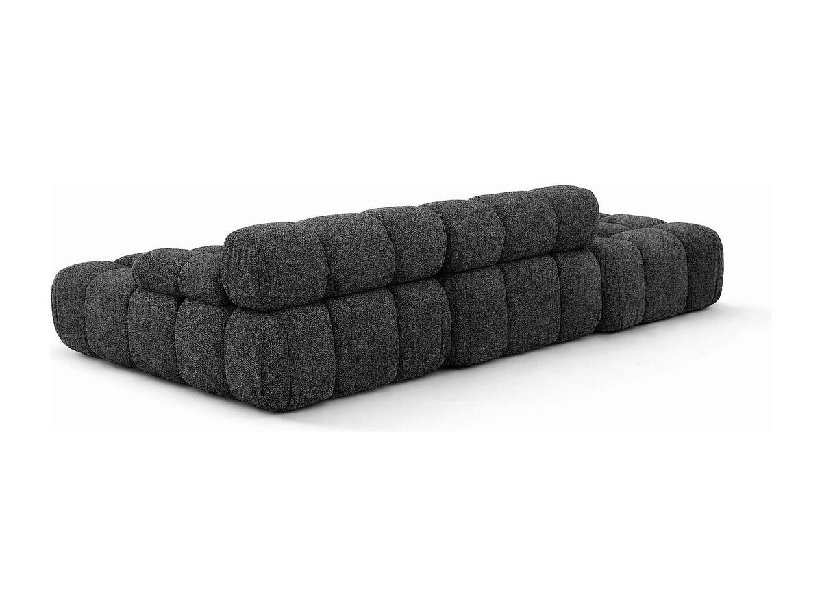 Pouf pour canapé modulable gris tissu