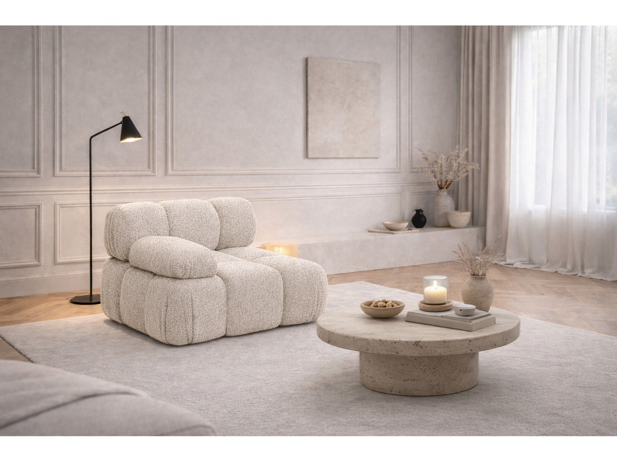 Canapé modulable beige tissu