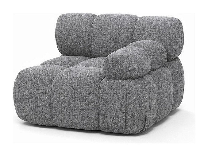 Canapé modulable gris tissu