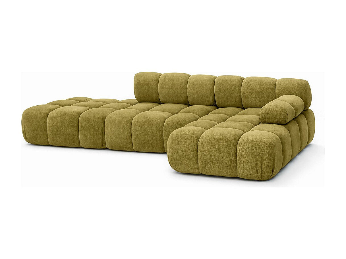 Pouf pour canapé modulable vert tissu