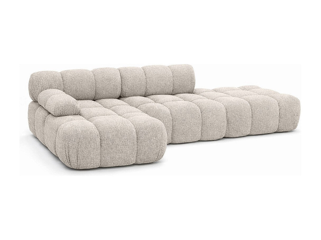 Pouf pour canapé modulable beige tissu