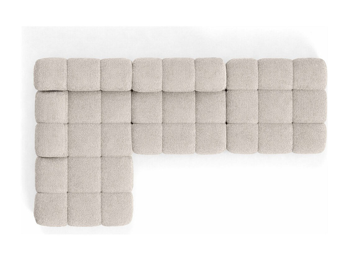 Pouf pour canapé modulable beige tissu