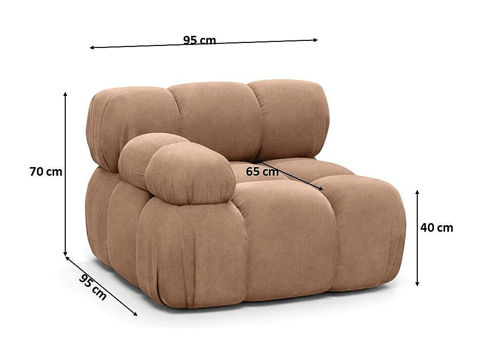Canapé modulable marron tissu