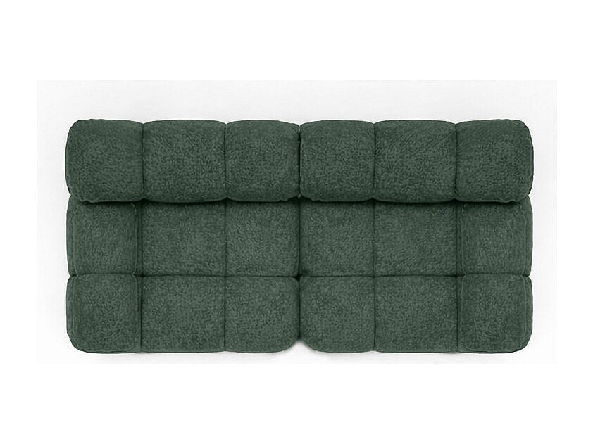 Canapé modulable 2 places vert tissu