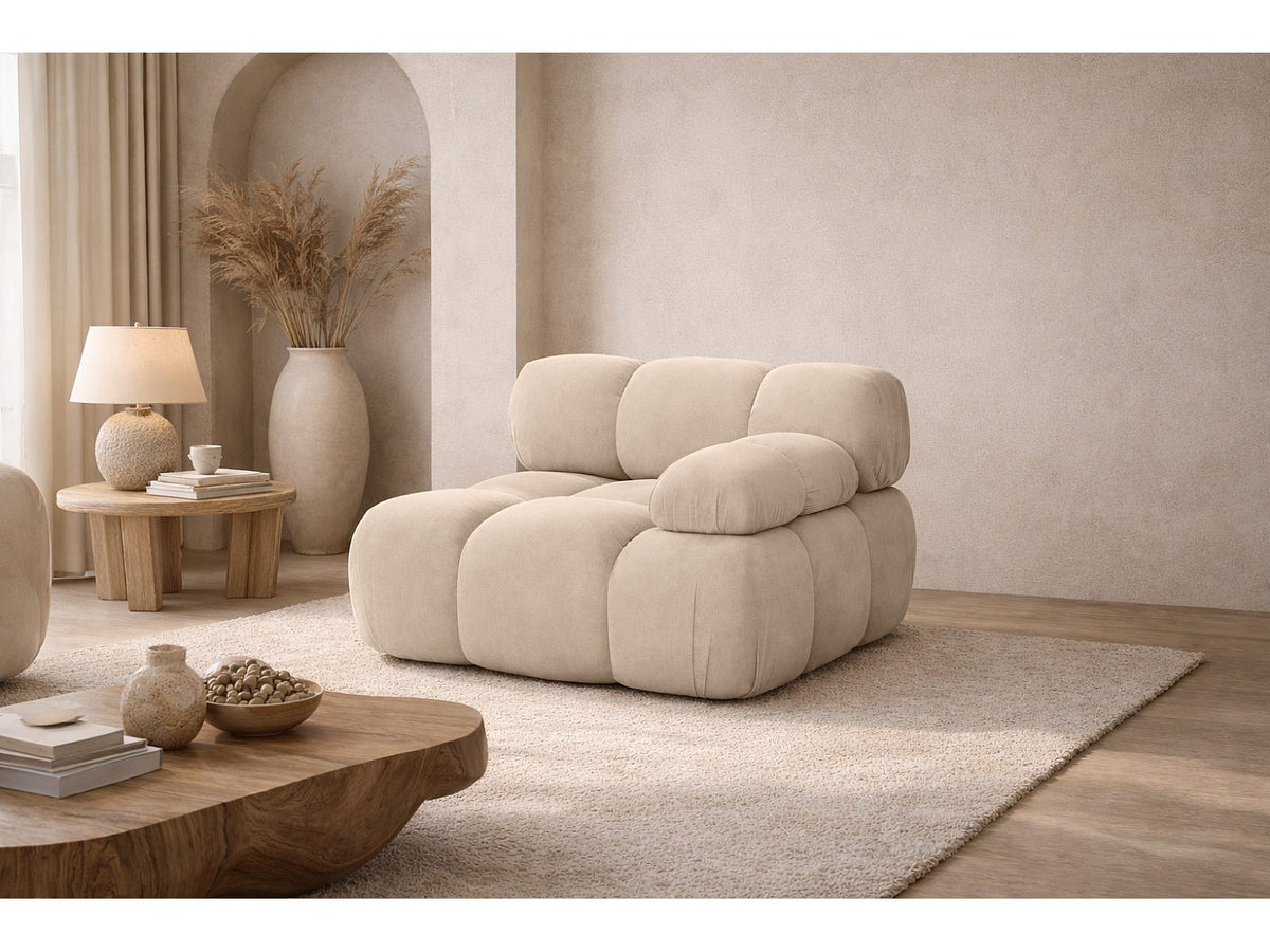 Canapé modulable beige tissu