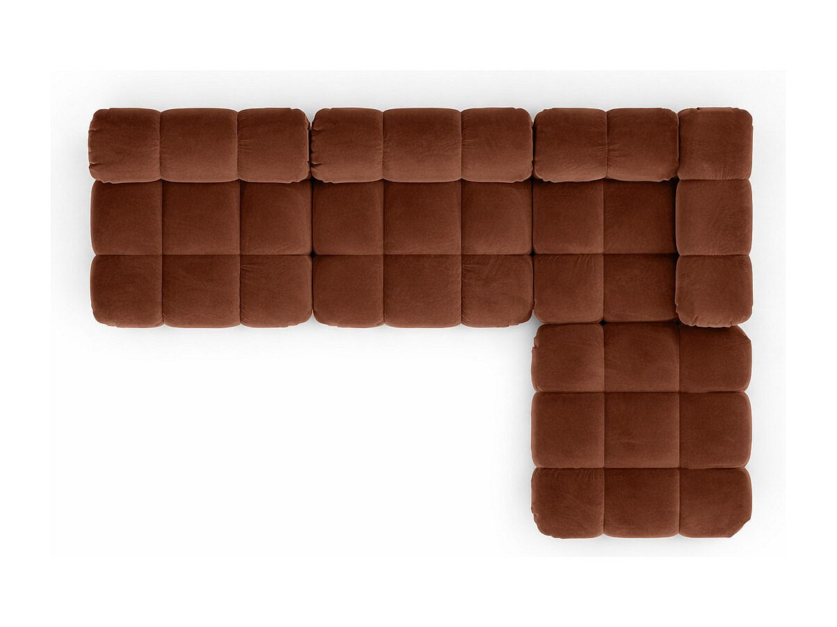 Canapé modulable marron tissu