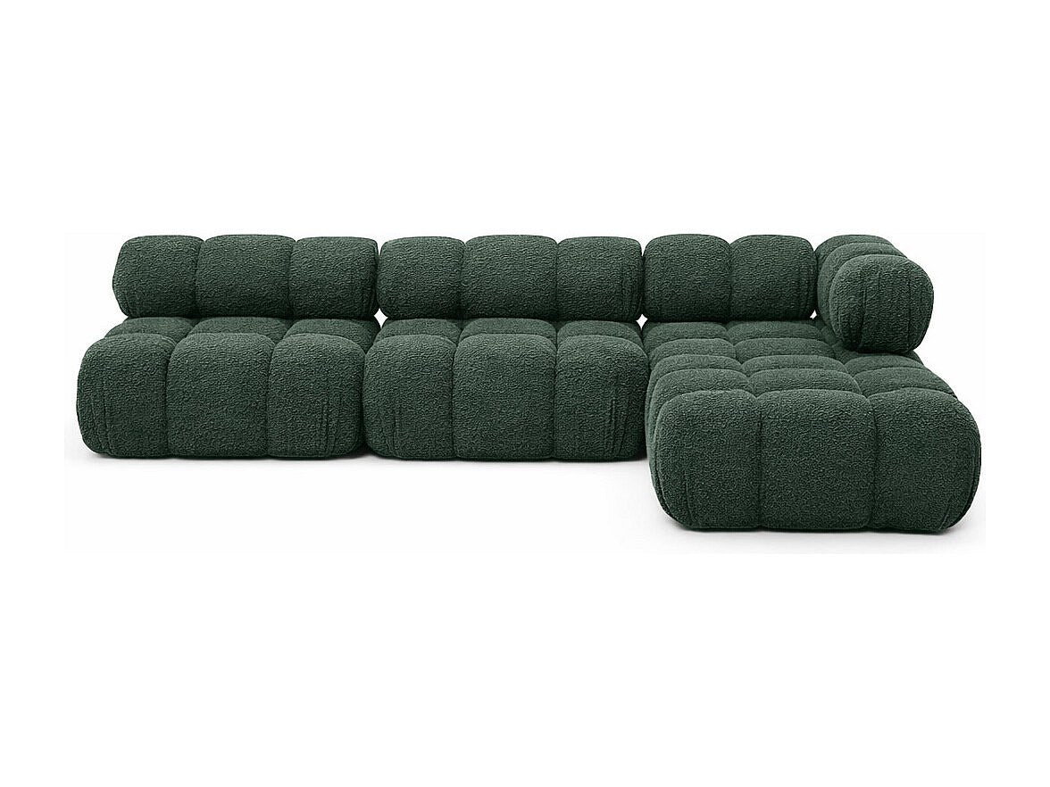 Canapé modulable vert tissu