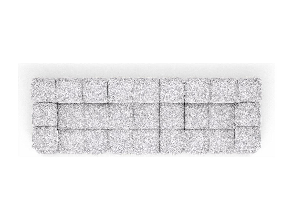 Canapé modulable 3 places gris tissu