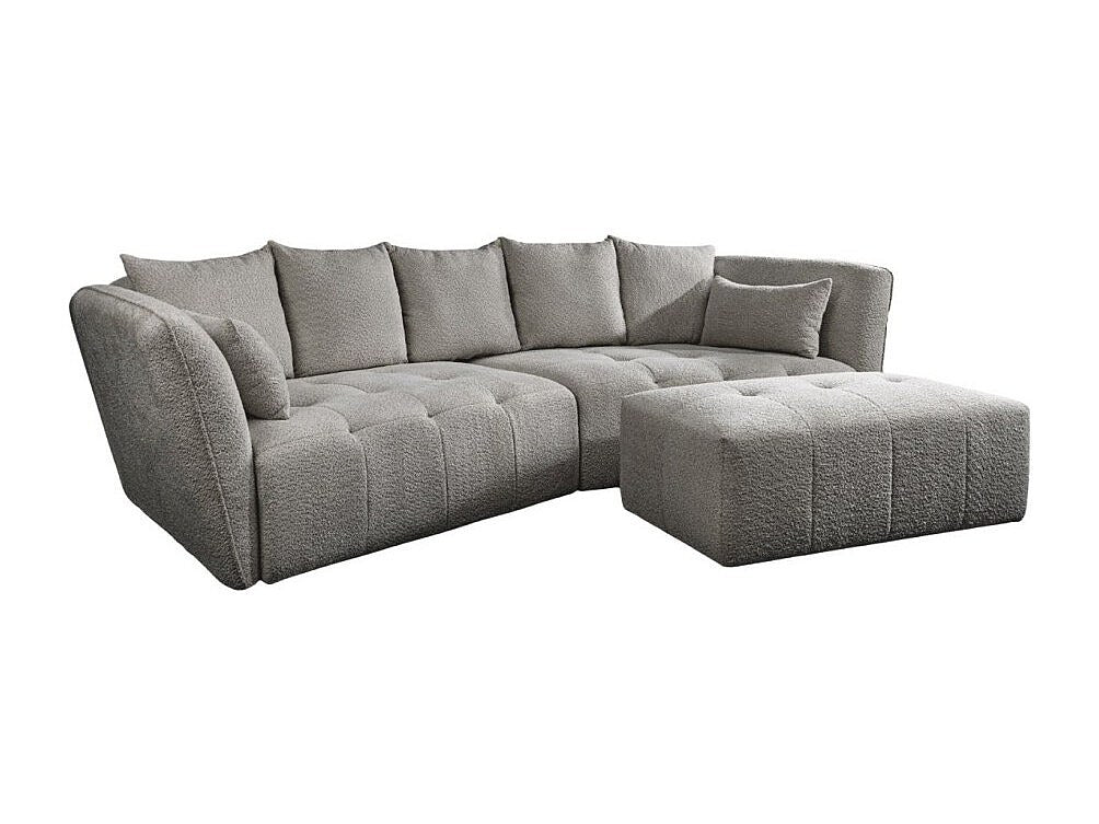 Pouf pour canapé modulable gris tissu