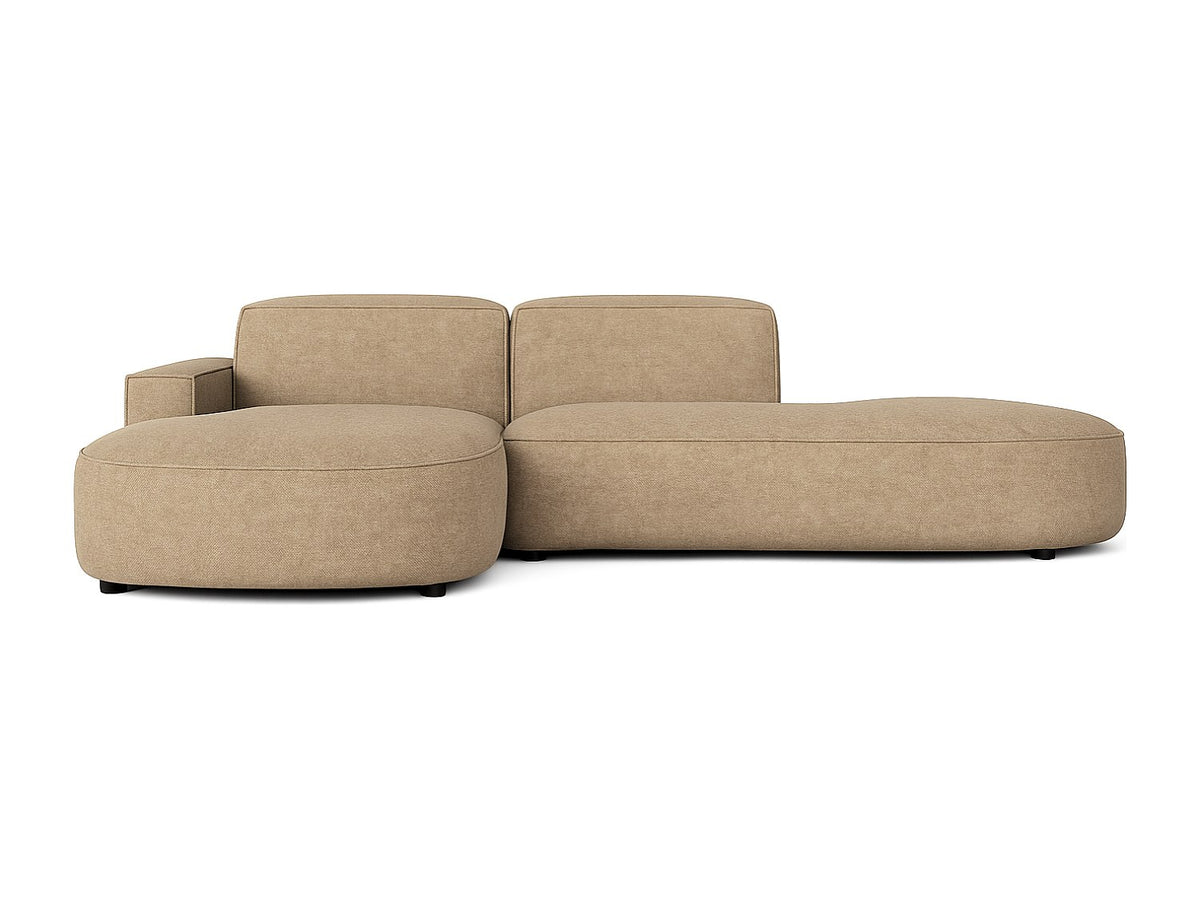 Angle pour canapé modulable marron tissu