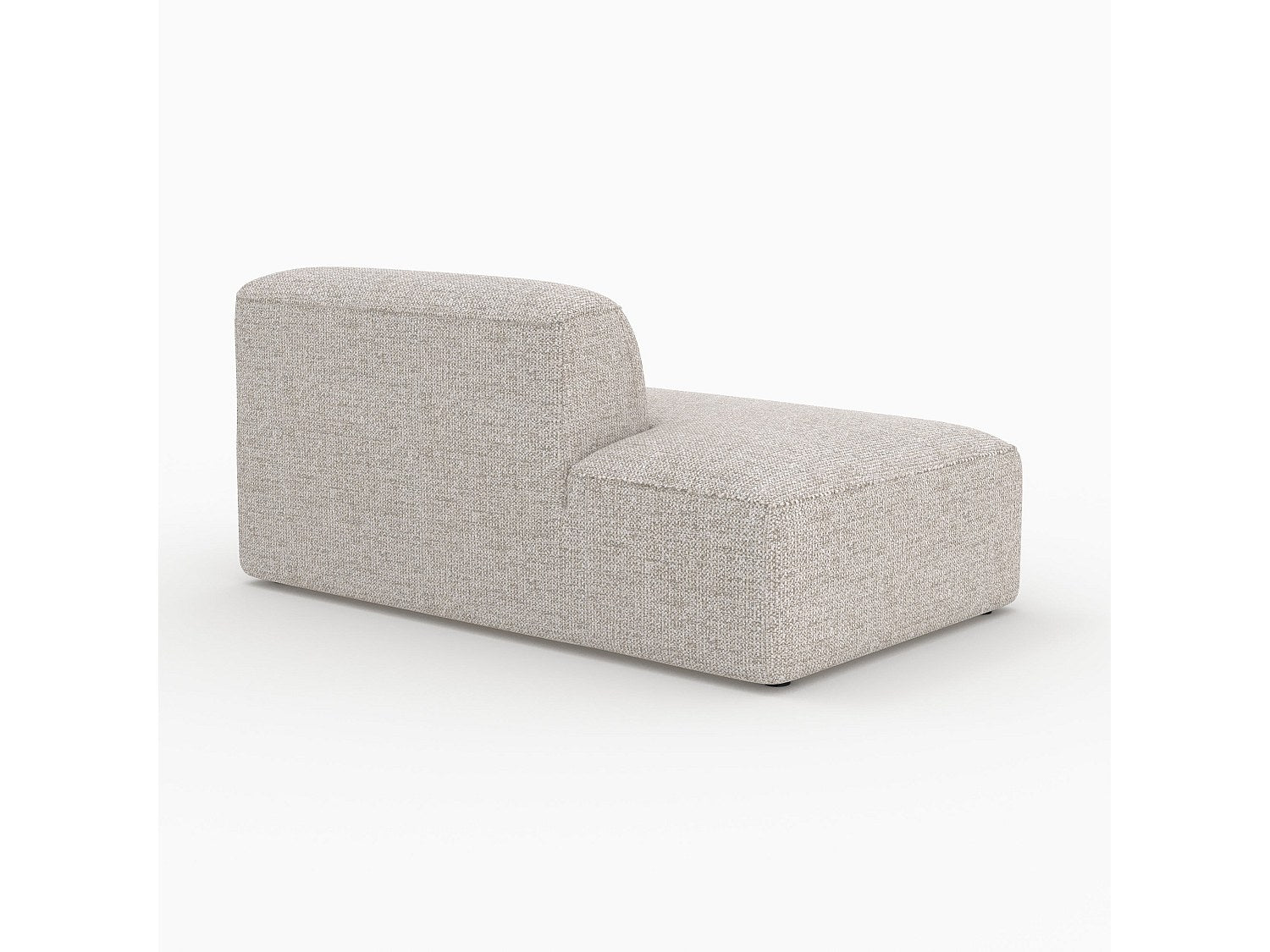 Canapé modulable 4 places beige tissu - Hestia