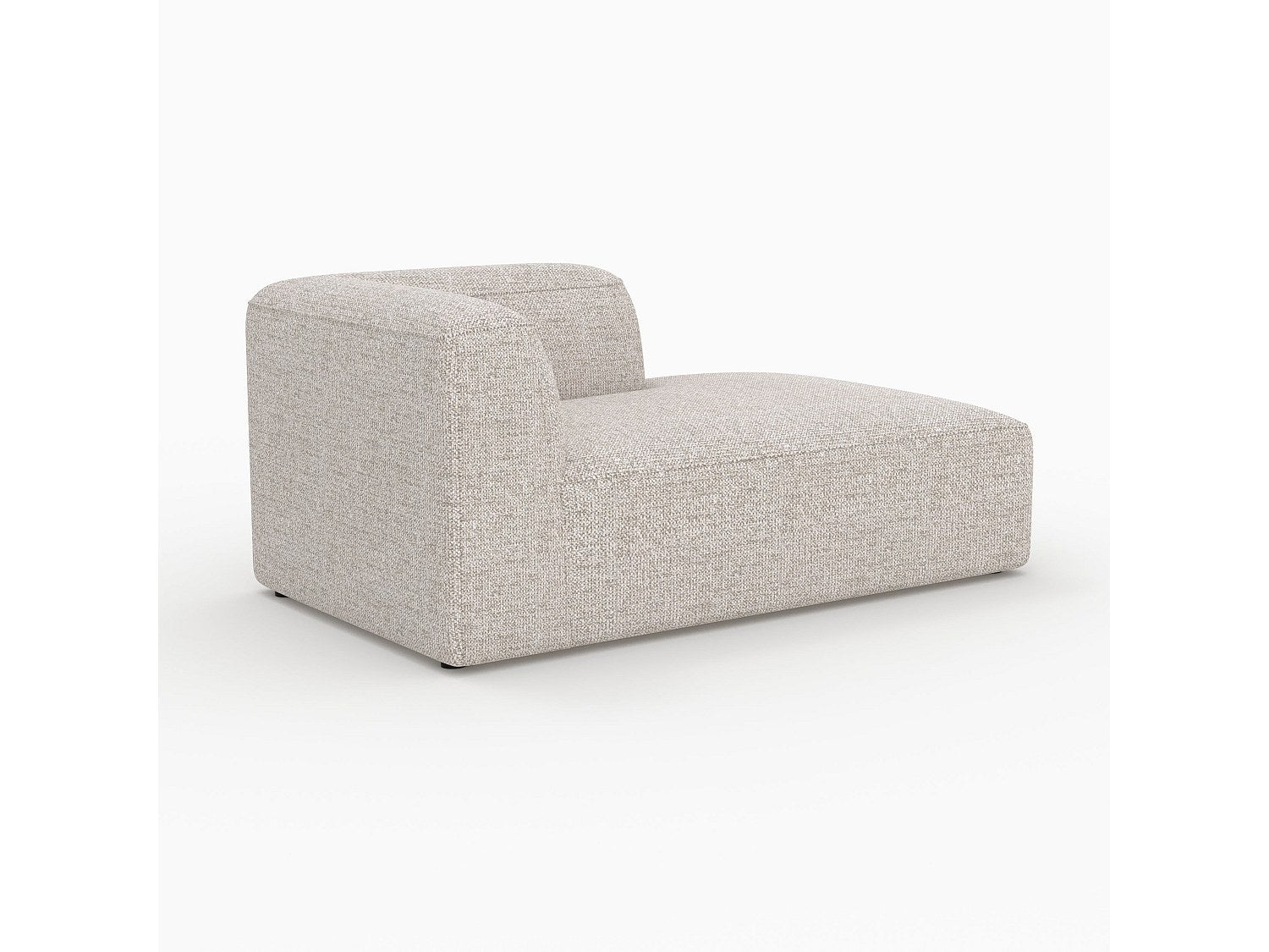 Canapé modulable 4 places beige tissu - Hestia