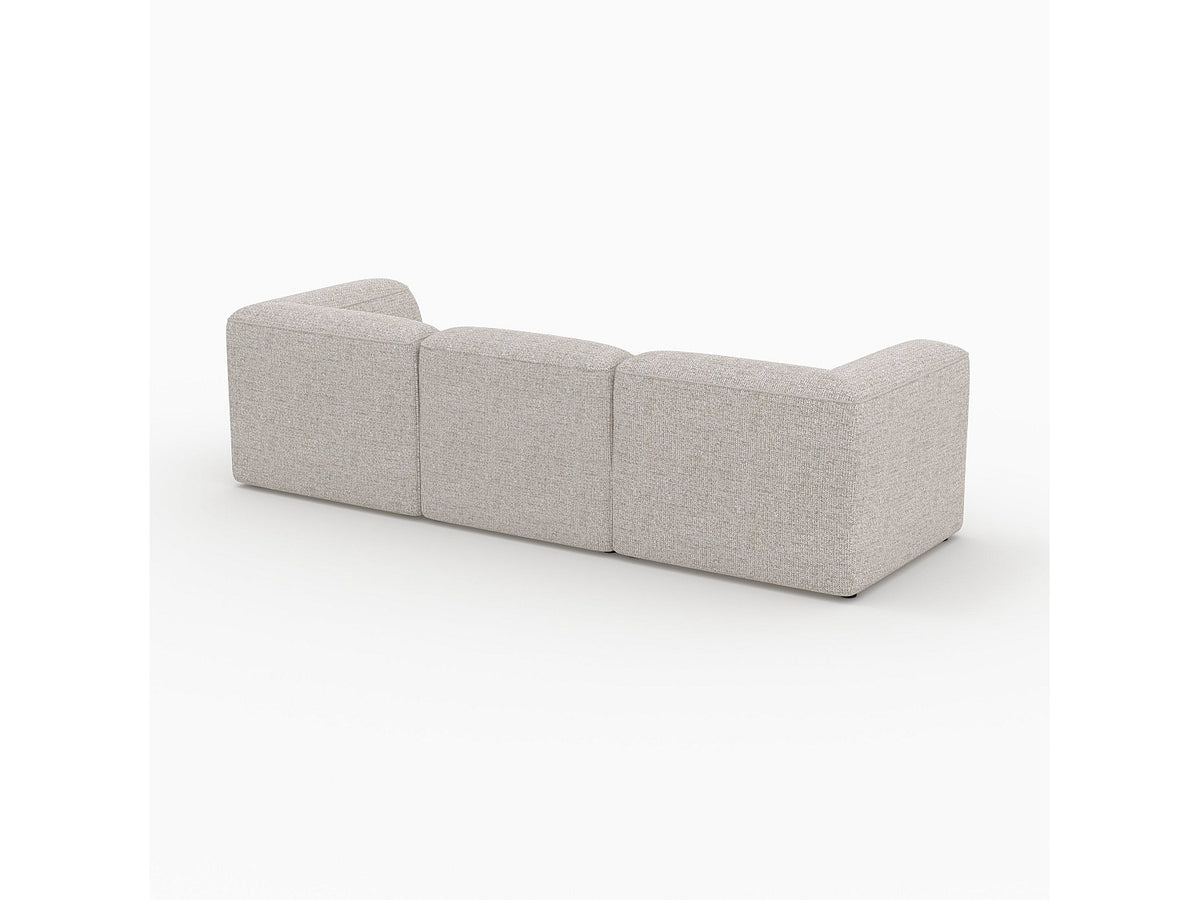 Canapé modulable 3 places beige tissu - Hestia