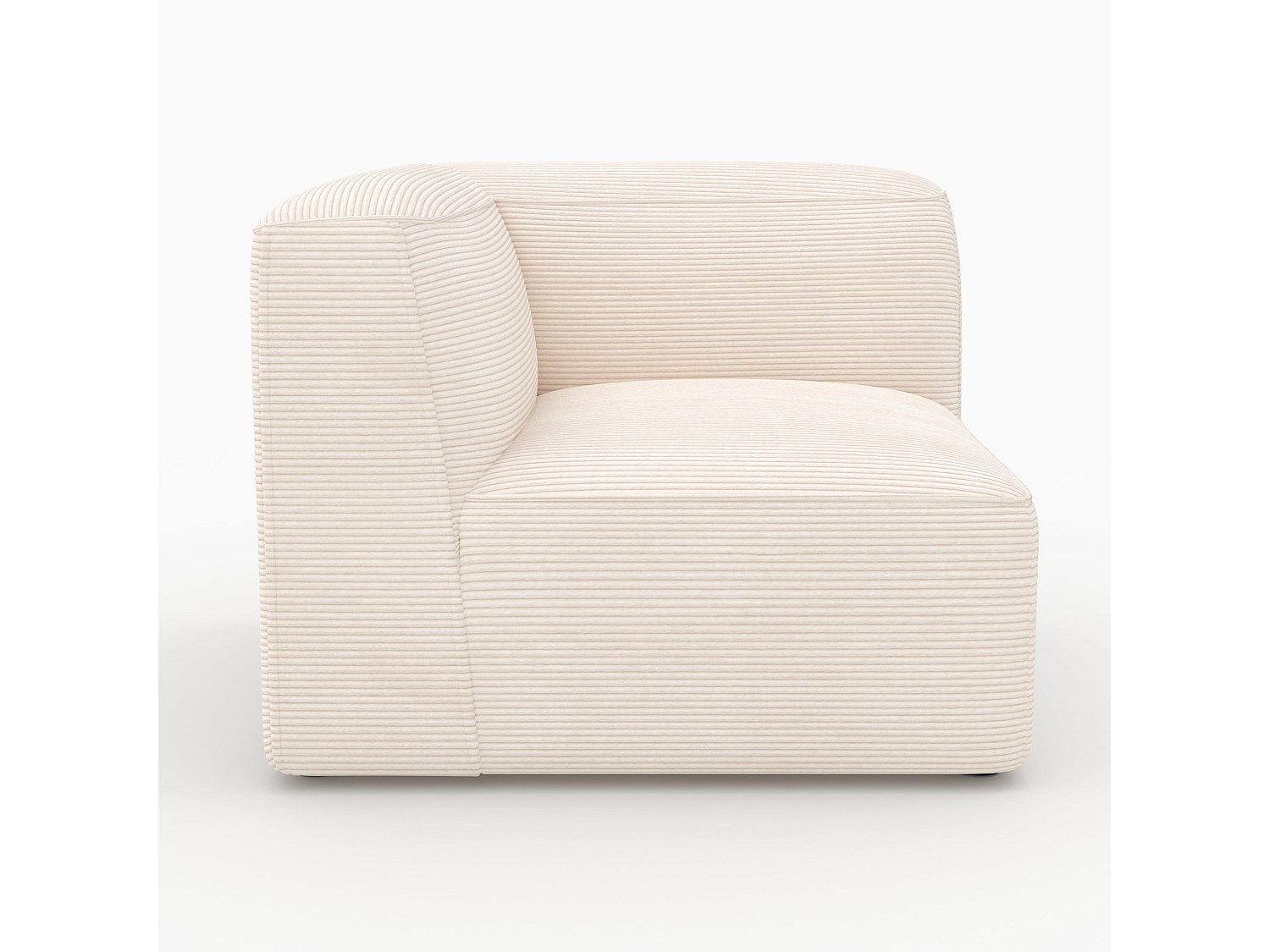 Pouf pour canapé modulable 2 places blanc velours - Mina