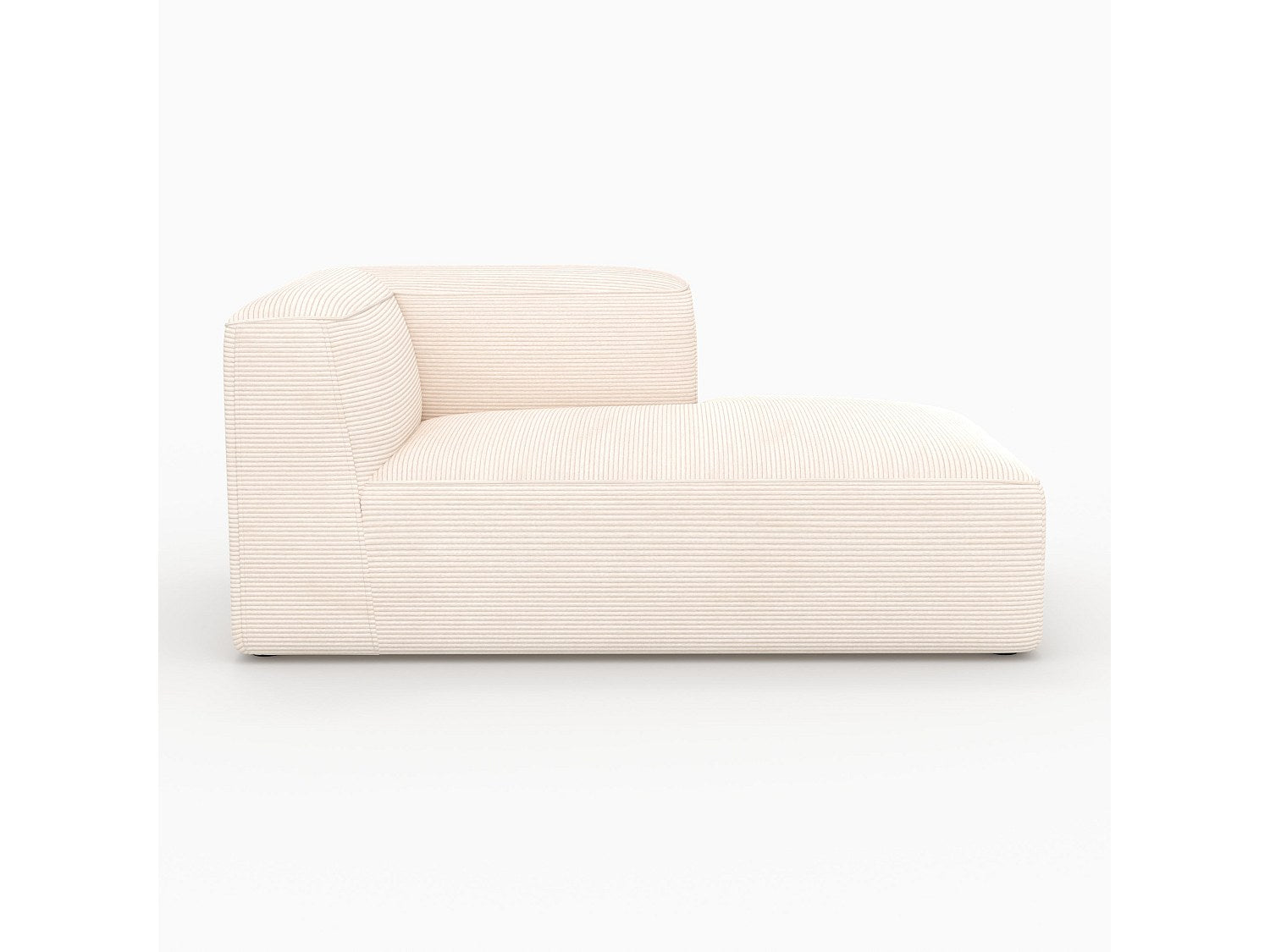 Canapé modulable 4 places blanc velours - Mina