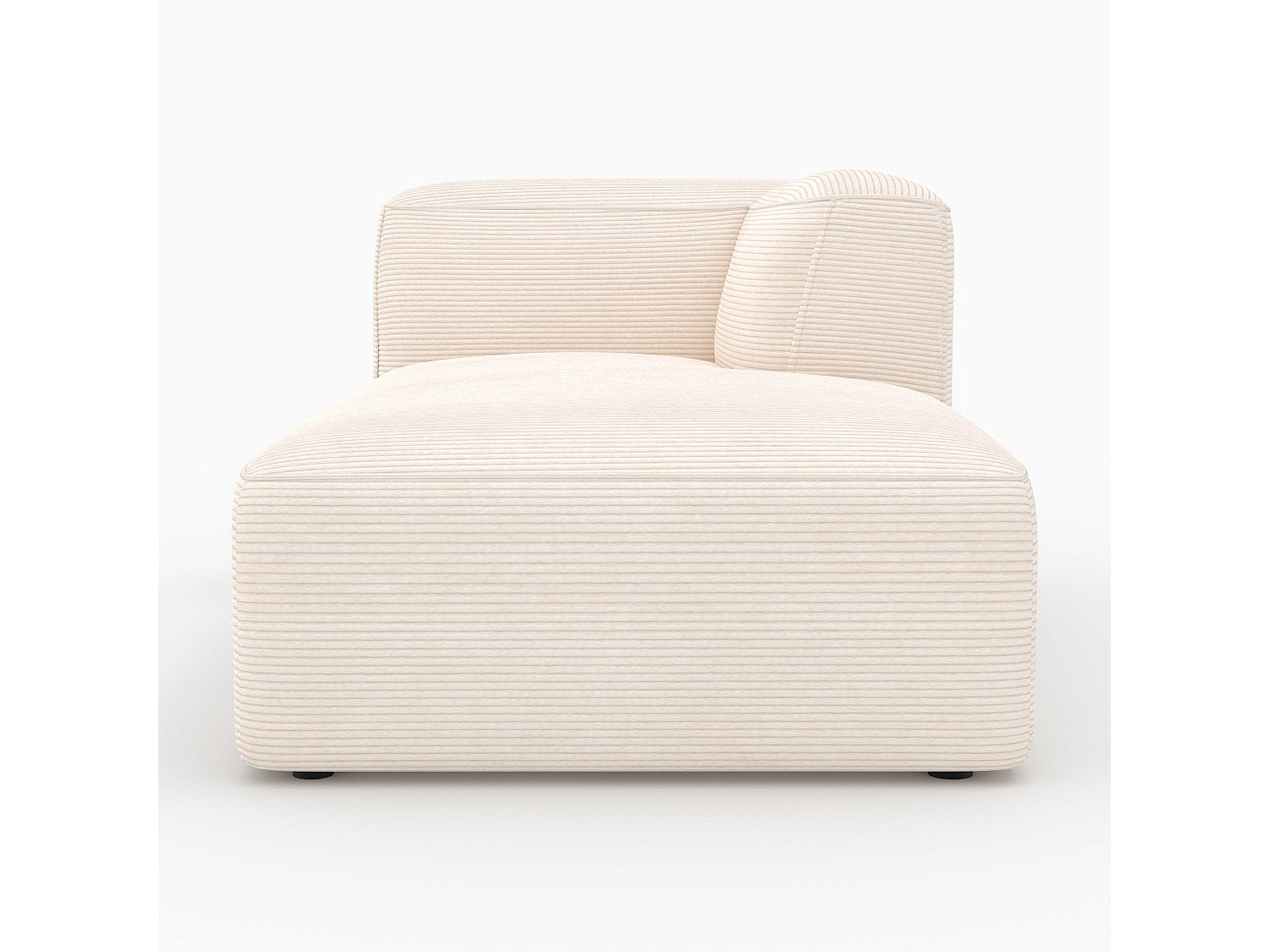 Pouf pour canapé modulable 4 places blanc velours - Mina