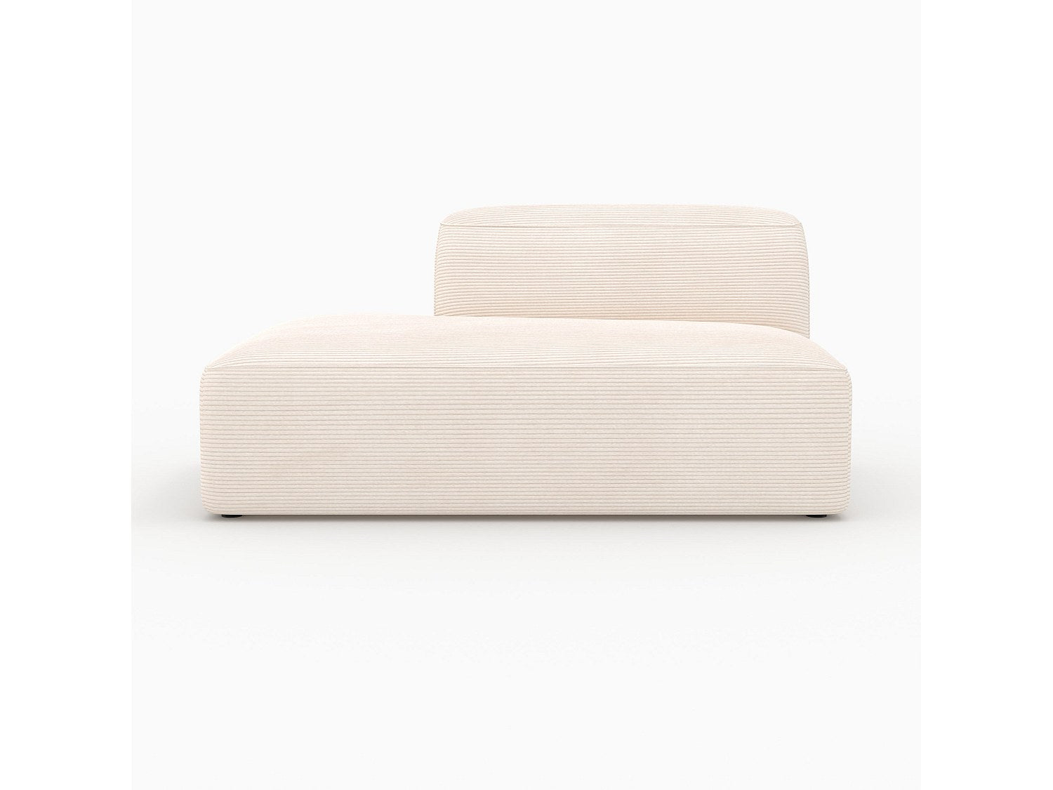 Pouf pour canapé modulable 4 places blanc velours - Mina
