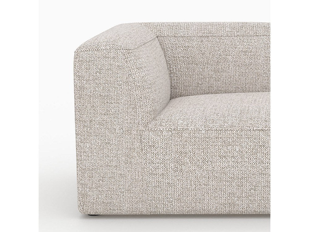 Pouf pour canapé modulable 4 places beige tissu - Hestia