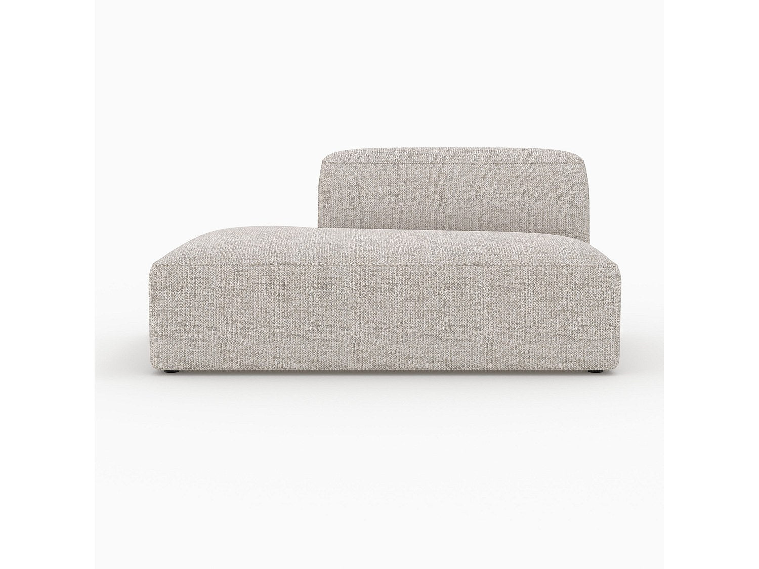 Pouf pour canapé modulable 4 places beige tissu - Hestia