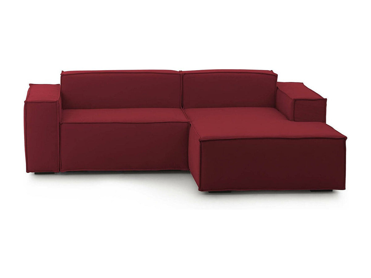 Canapé modulable 2 places rouge tissu