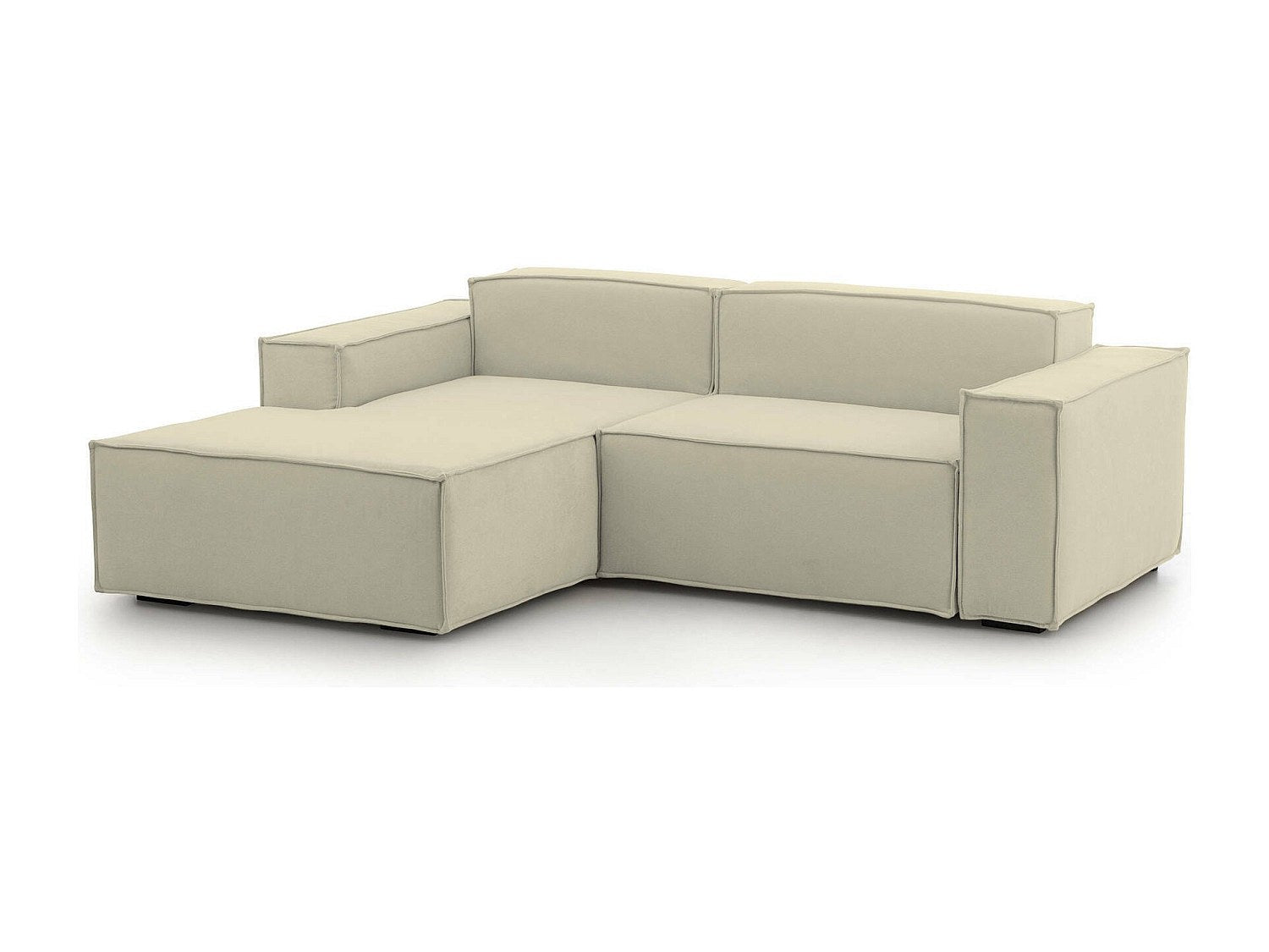 Canapé modulable 2 places beige tissu