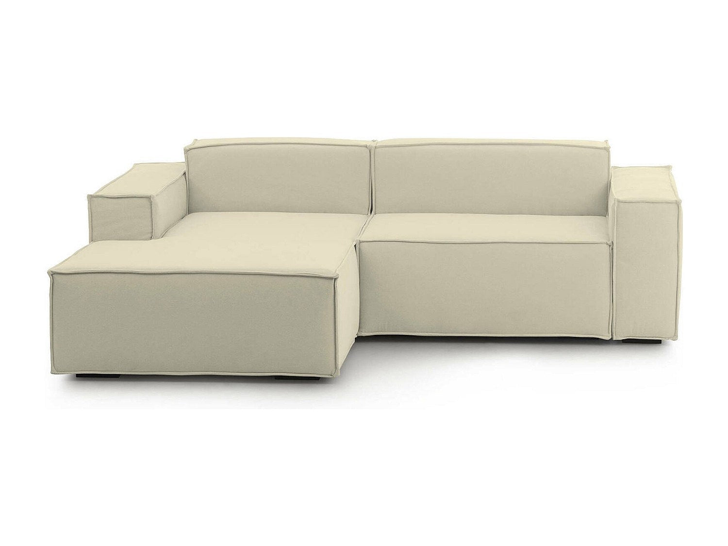 Canapé modulable 2 places beige tissu