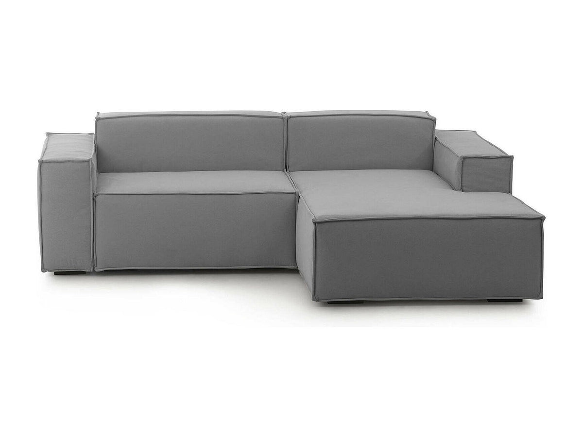 Canapé modulable 2 places gris tissu