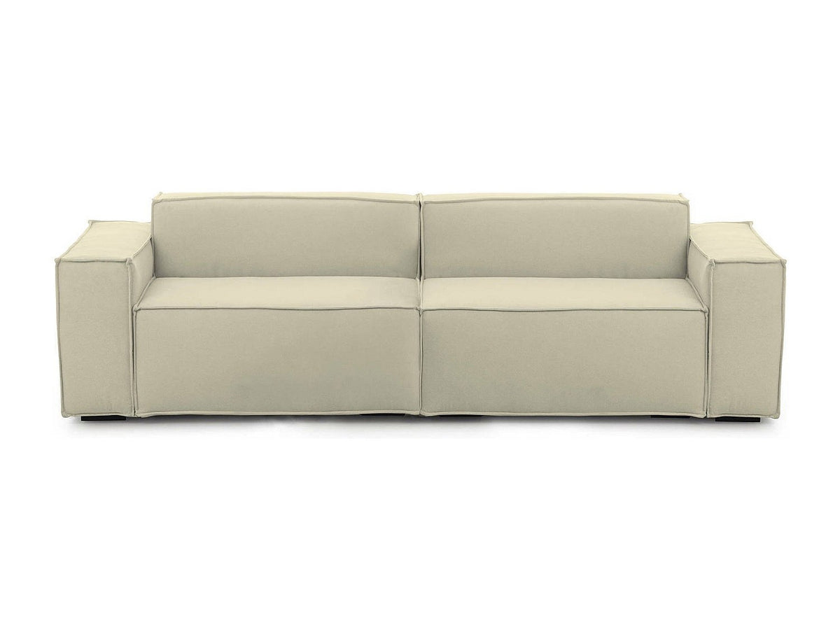 Canapé modulable 3 places beige tissu