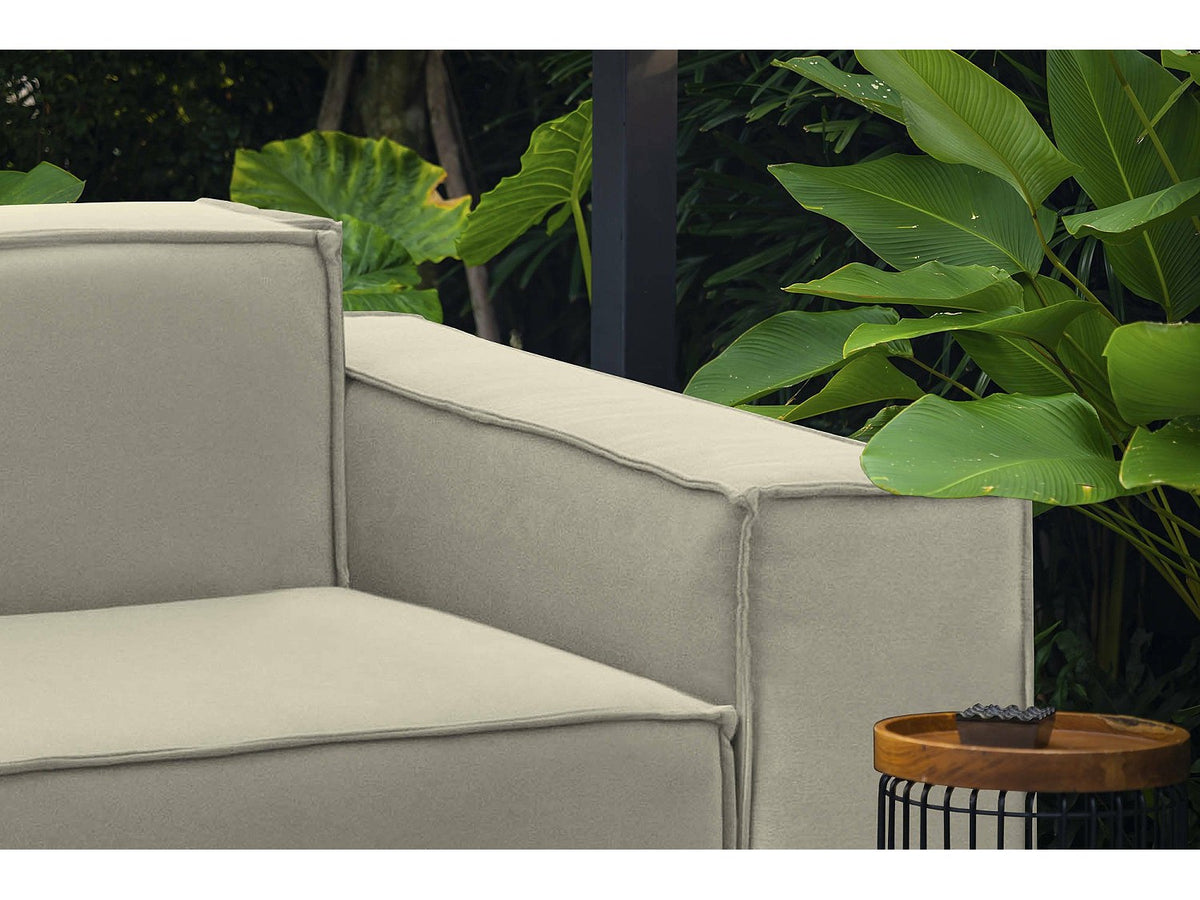 Canapé modulable 3 places beige tissu