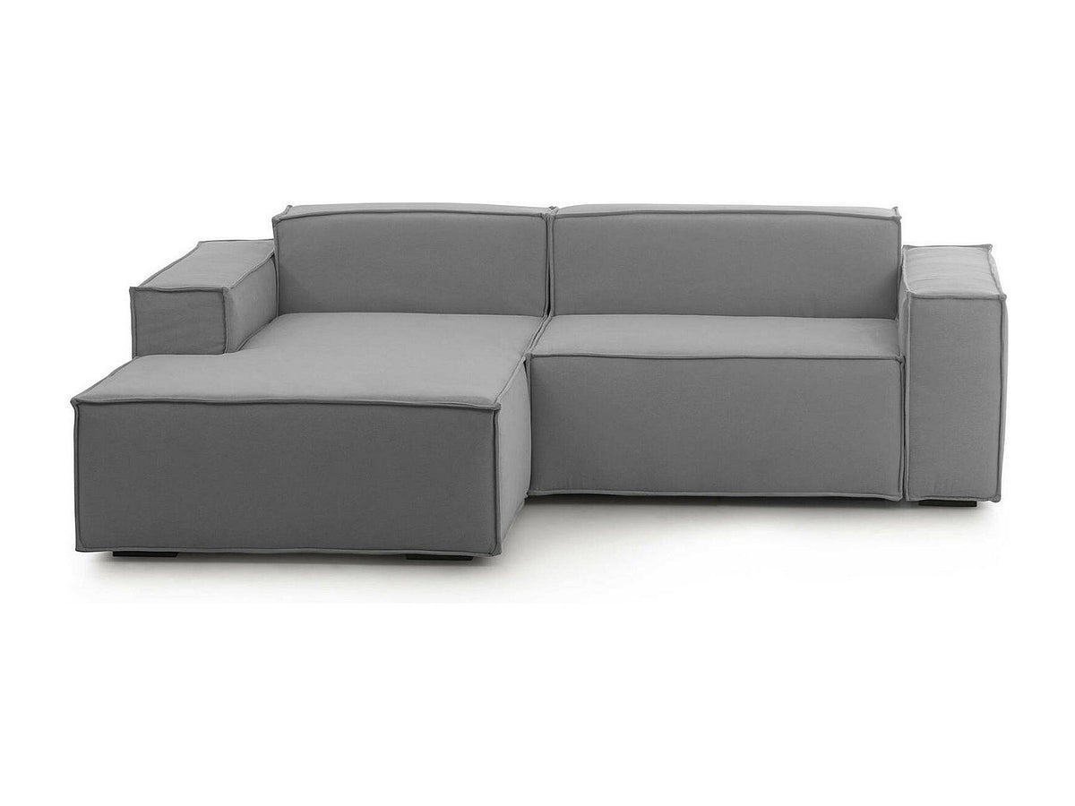Canapé modulable 2 places gris tissu