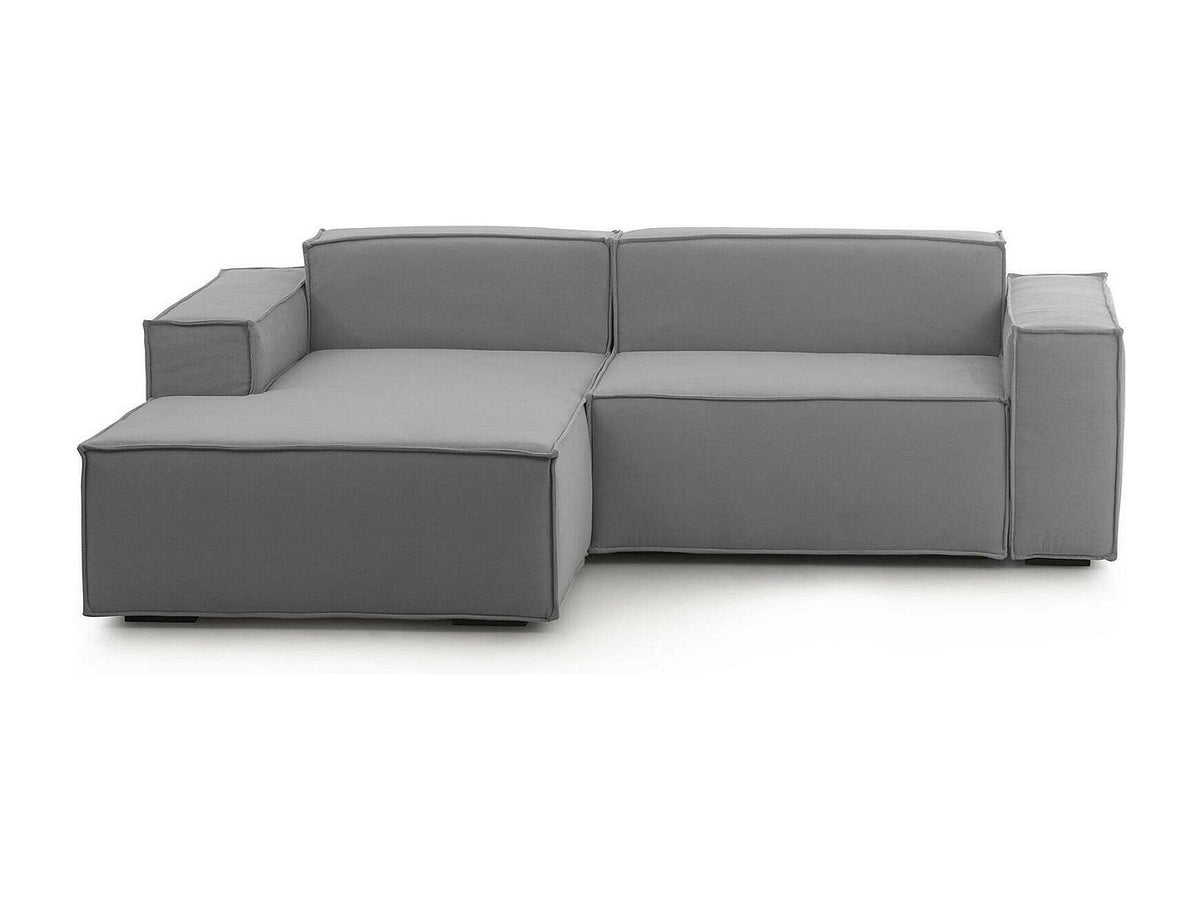 Canapé modulable 2 places gris tissu