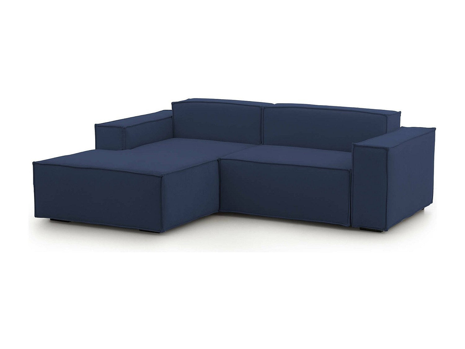 Canapé modulable 2 places bleu tissu