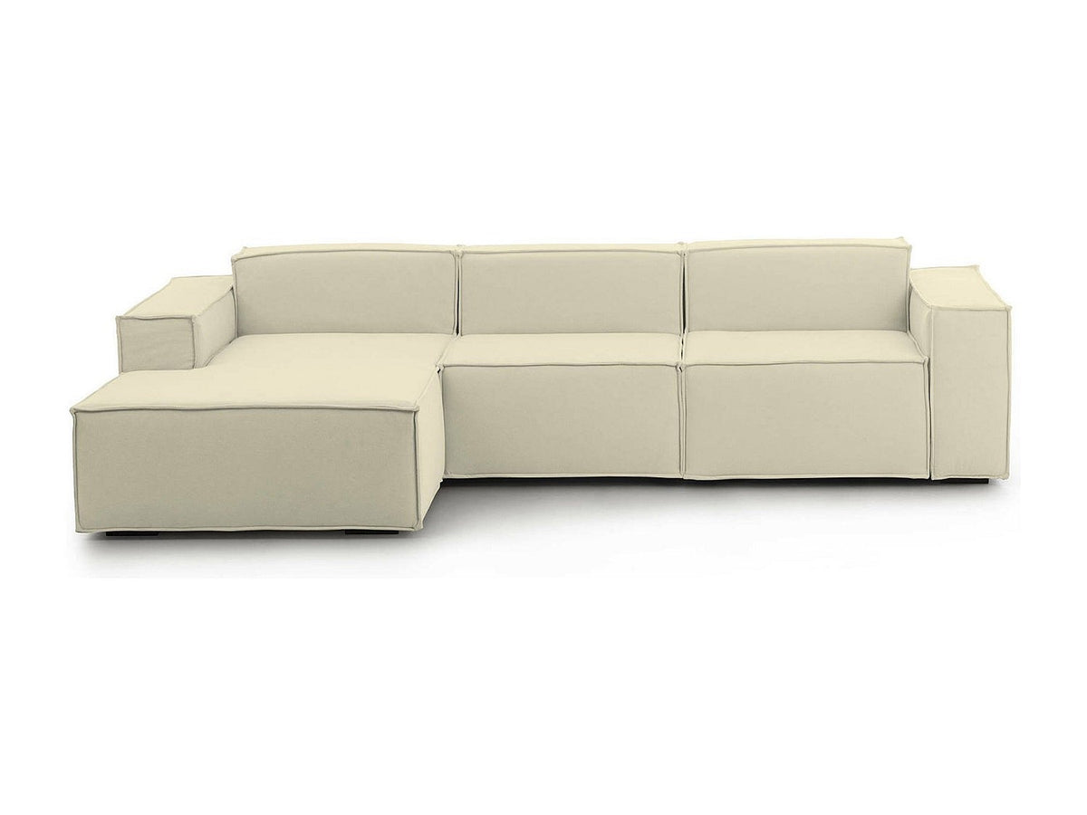 Canapé modulable 3 places beige tissu