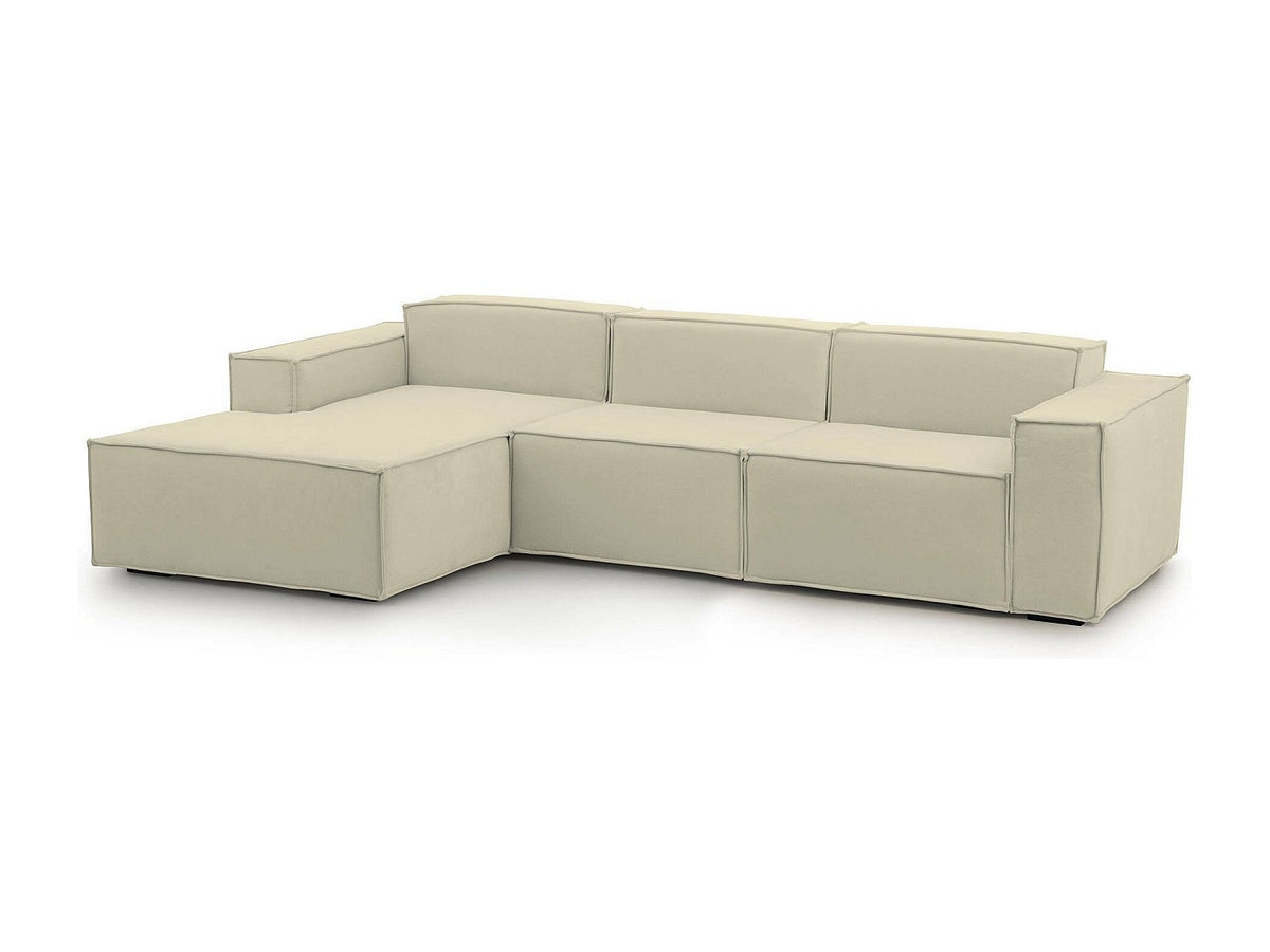 Canapé modulable 3 places beige tissu