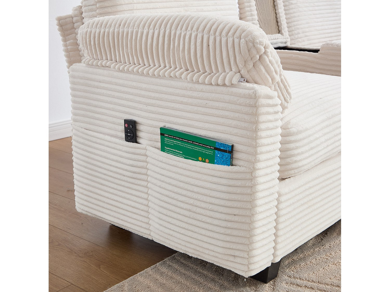 Canapé modulable beige tissu