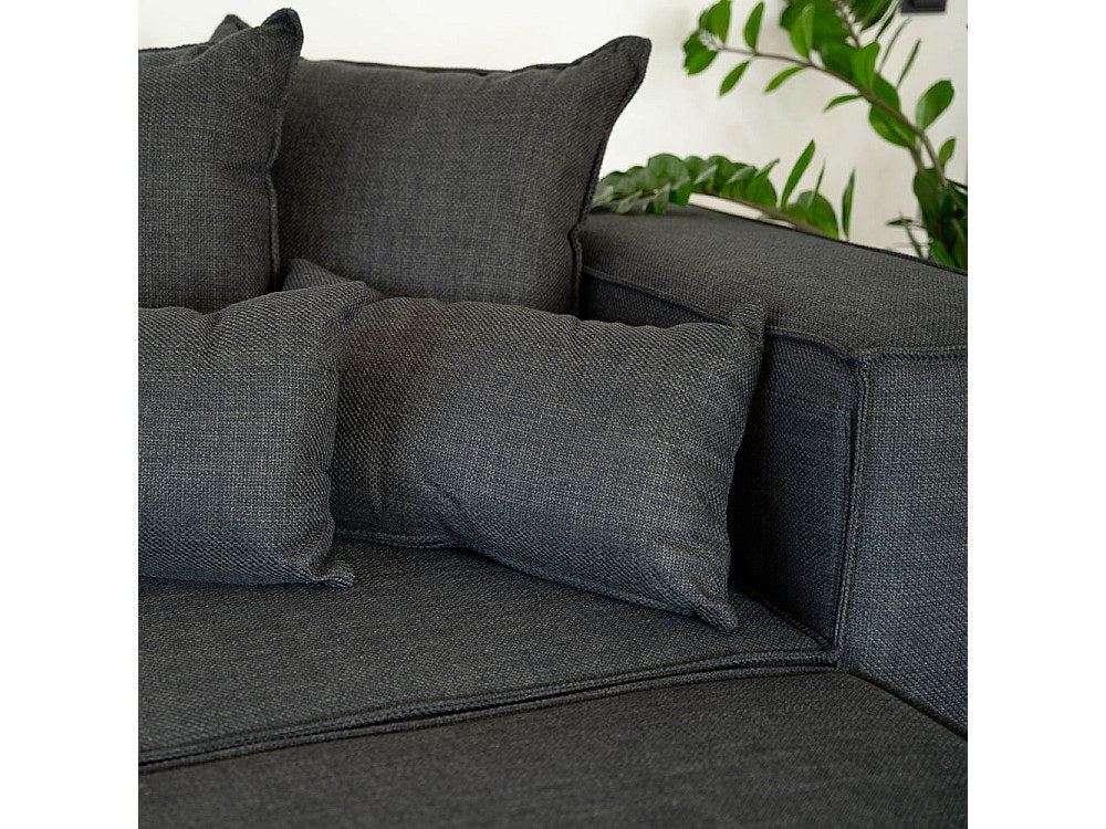 Canapé modulable gris tissu