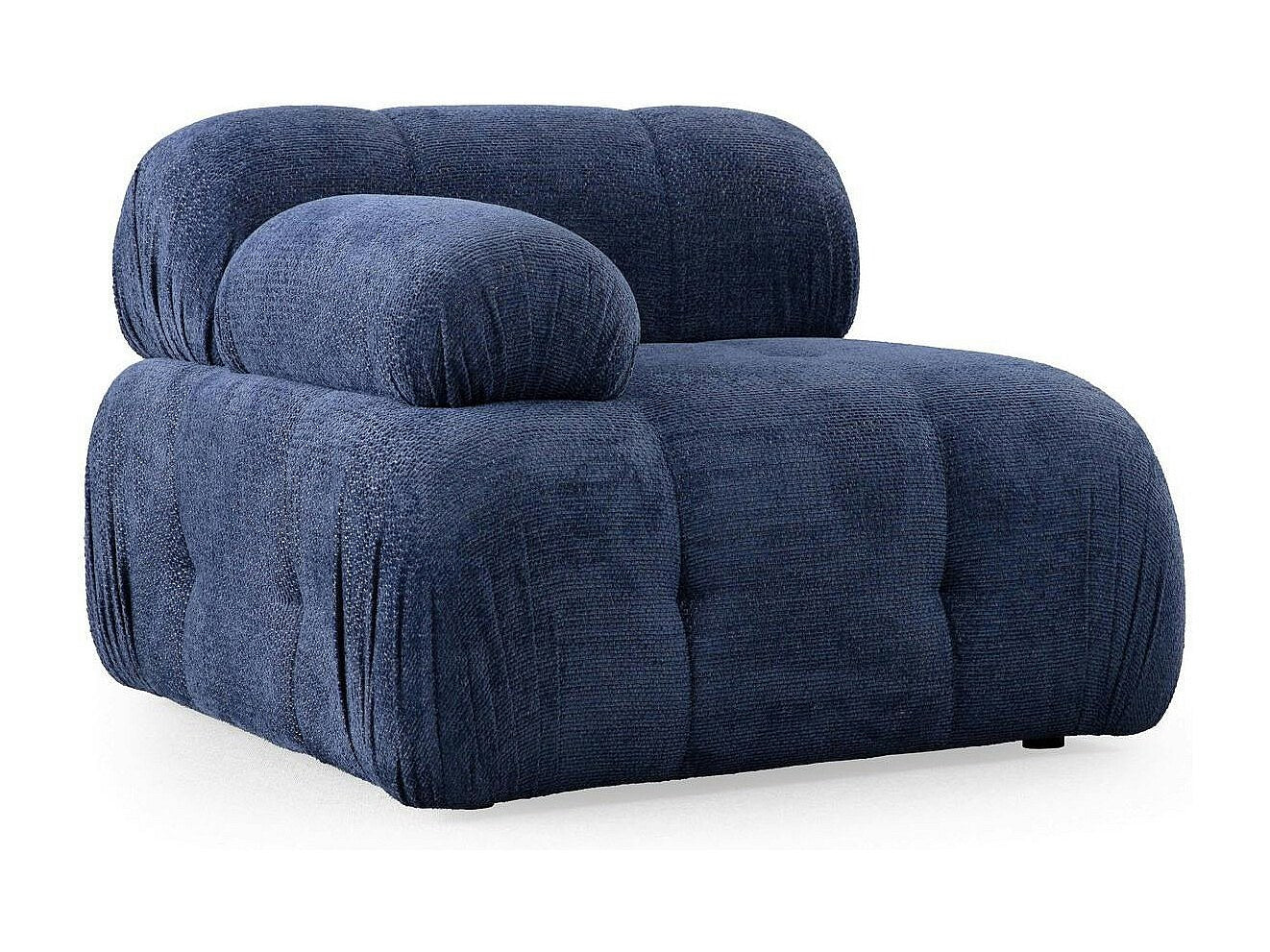 Canapé modulable 2 places bleu tissu