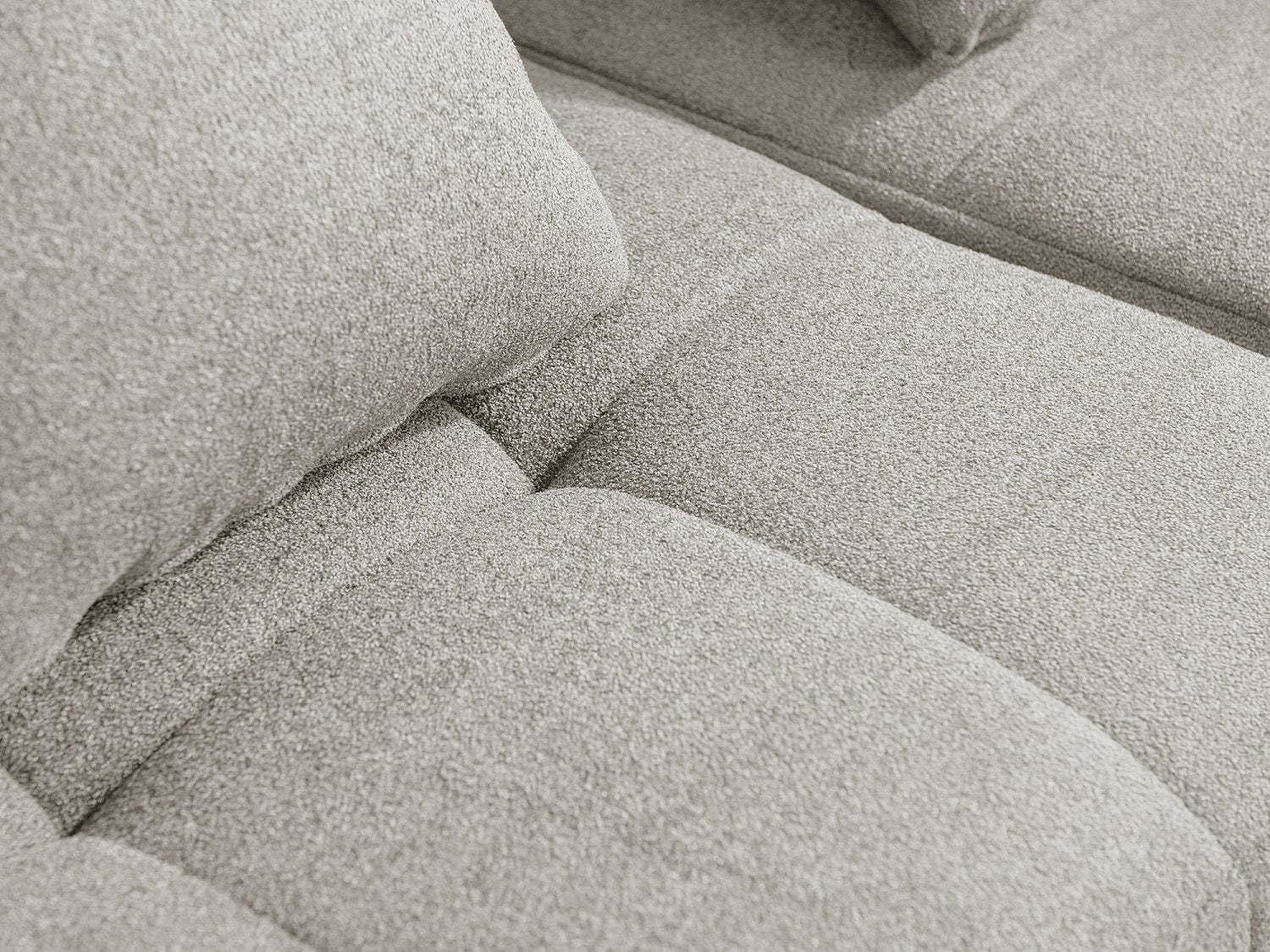 Méridienne pour canapé modulable 5 places beige tissu