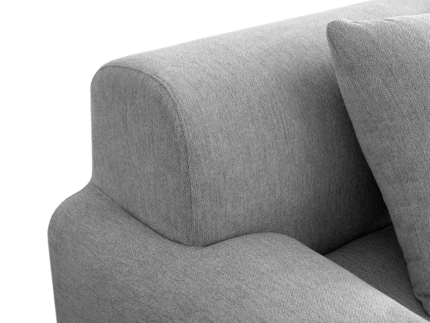 Canapé modulable 3 places gris tissu