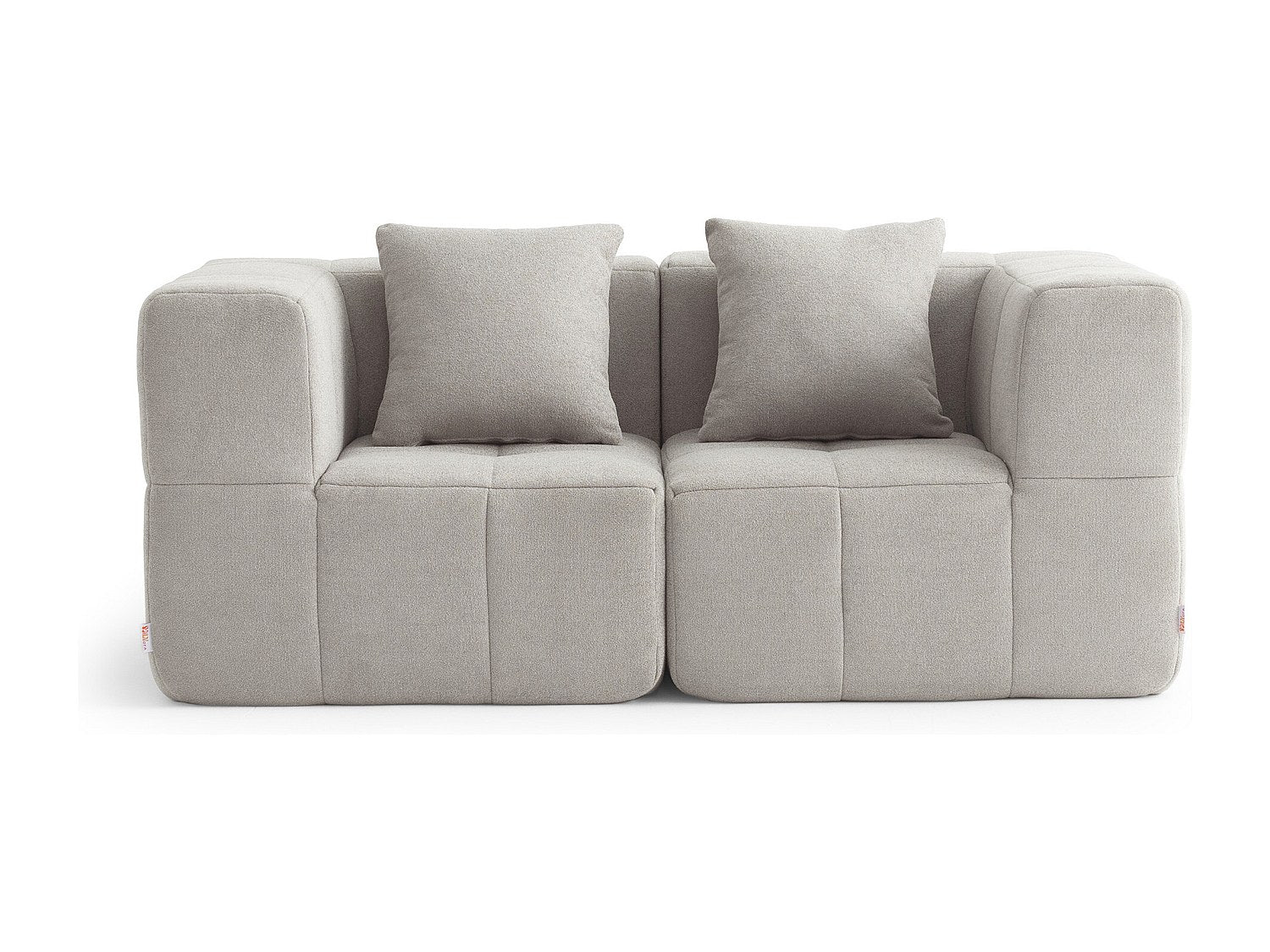 Canapé modulable 2 places beige tissu