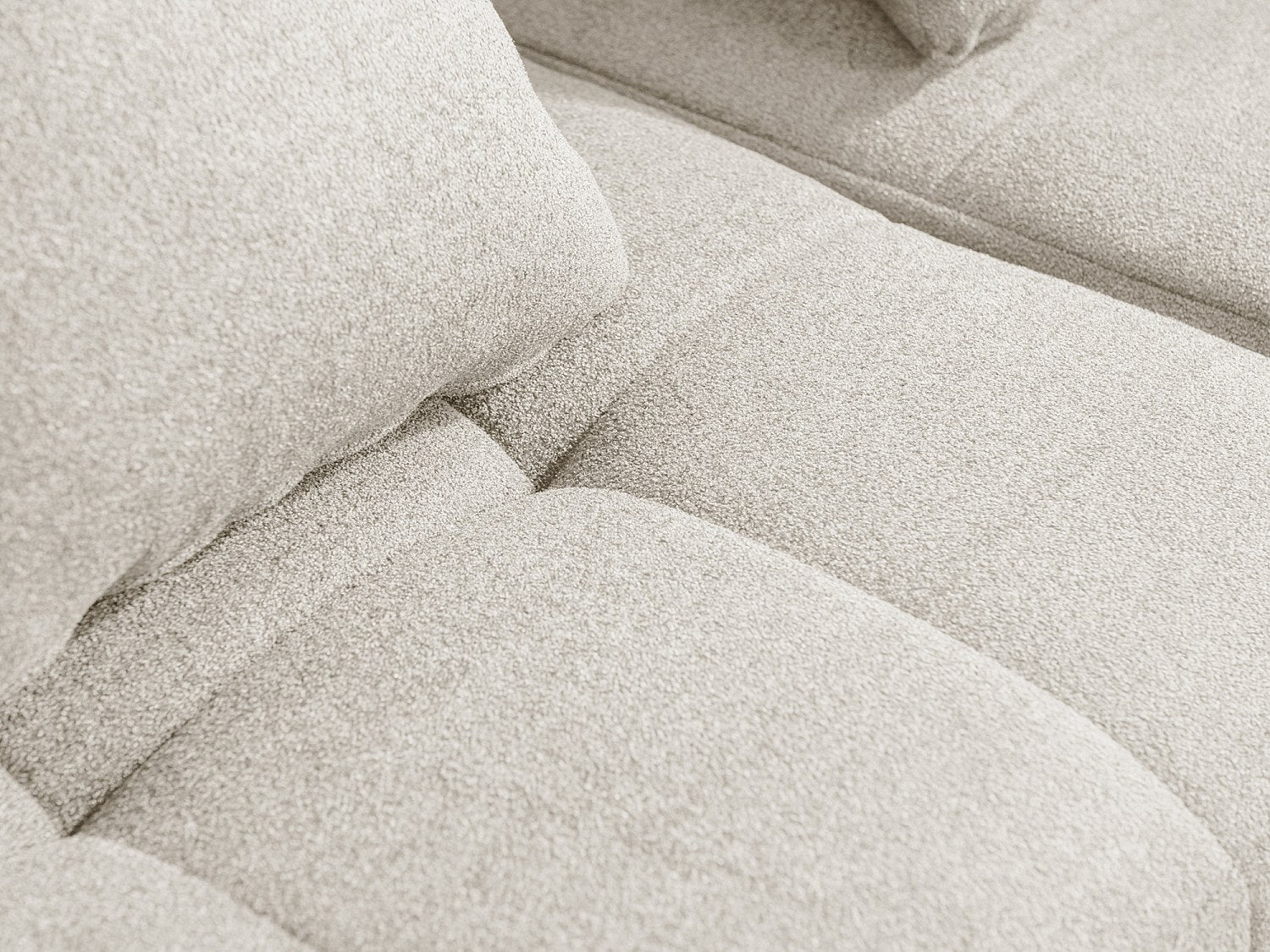 Canapé modulable 2 places beige tissu