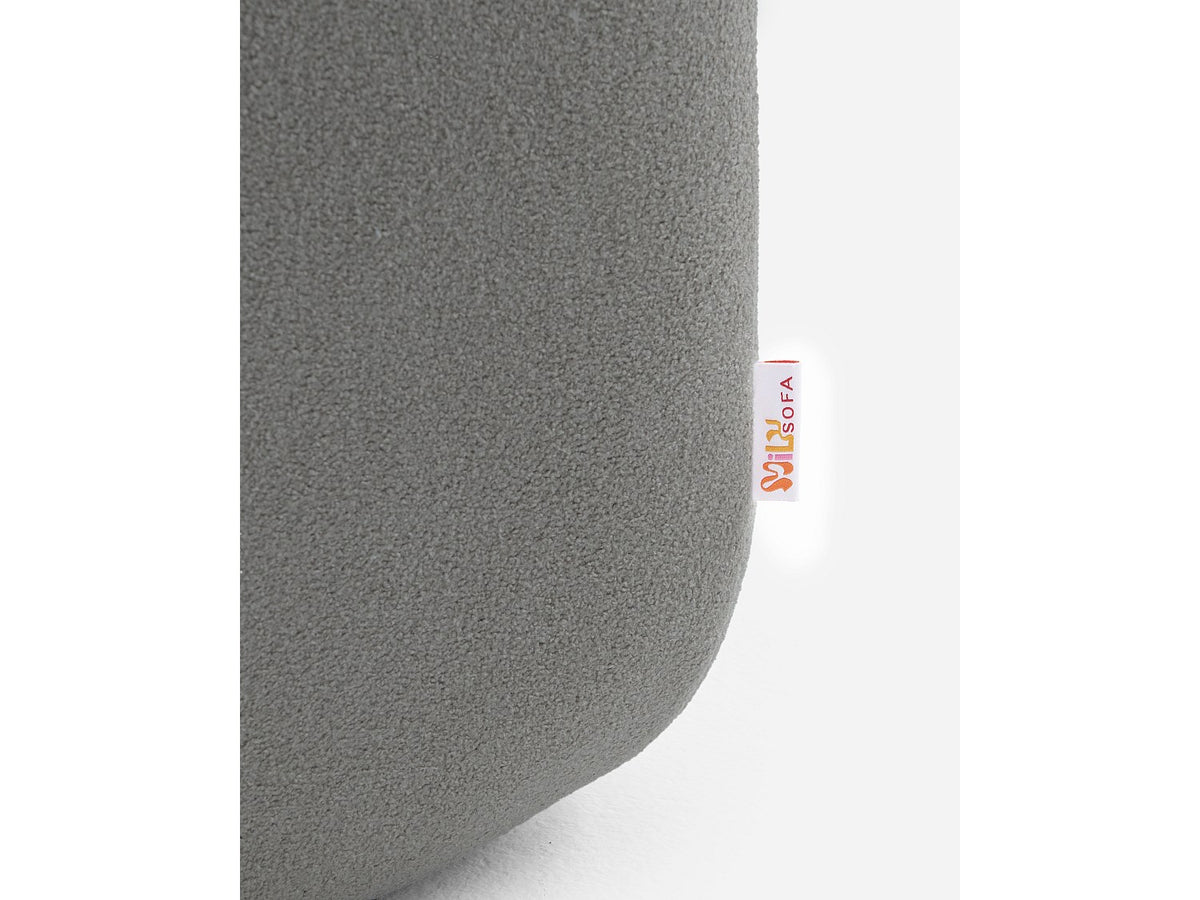 Méridienne pour canapé modulable 3 places gris tissu