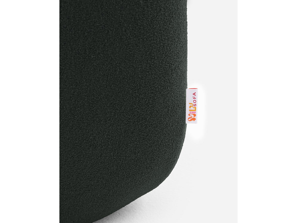 Méridienne pour canapé modulable 5 places vert tissu